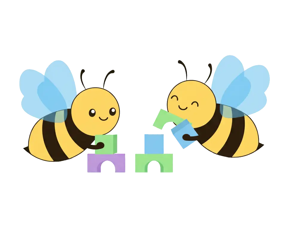 Children playing and learning